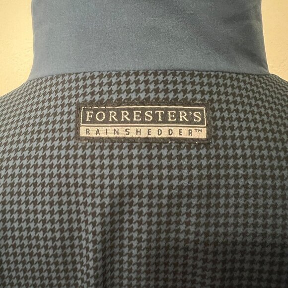 Forrester's Rainshedder Mens XL Blue Black Houndstooth Pullover Quart Zip Golf - Picture 4 of 7